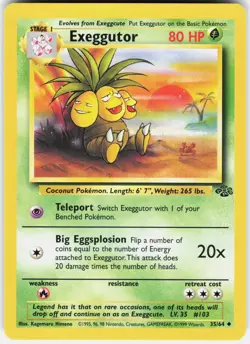Exeggutor 35/64 Uncommon Jungle Pokemon Unlimited NM/M - Image 1