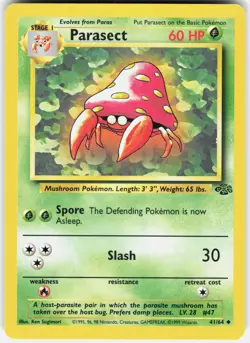 Parasect 41/64 Uncommon Jungle Pokemon Unlimited NM/M - Image 1