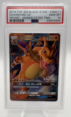 Pokemon Hidden Fates Charizard GX SM211 Black Star Promo PSA 10 Gem Mint Holo - Image 2