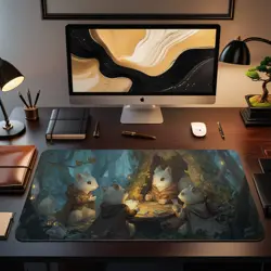 MTG Playmat | Wizard Squirrels Playing Cards Themed Playmat | Unofficial MTG - Image 2