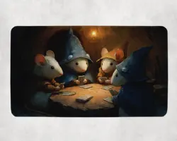 MTG Playmat | Wizard Mice Playing Cards Themed Playmat | Unofficial MTG - Image 1
