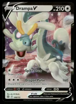 Drampa V 128/172 Holo V Rare Brilliant Stars Pokemon NM - Image 1