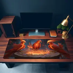 MTG Playmat | Wizard Phoenix's Playing Cards Themed Playmat | Unofficial MTG - Image 3