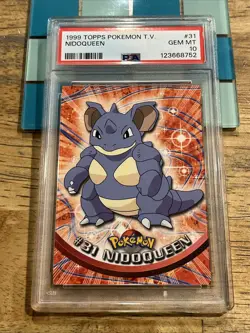 GRADED PSA 10 1999 TOPPS Pokemon T.V. Nidoqeen #31 - Image 1