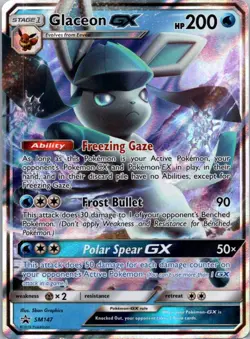 Pokemon TCG Glaceon-GX SM147/248 SM Black Star Promos Holo NM - Image 1