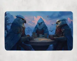 MTG Playmat | Wizard Griffins Playing Cards Themed Playmat | Unofficial MTG - Image 1