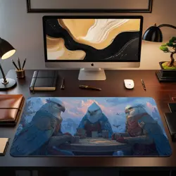 MTG Playmat | Wizard Griffins Playing Cards Themed Playmat | Unofficial MTG - Image 2