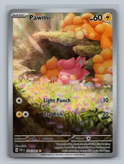 Pawmi 226/091 Illustration Rare Paldean Fates Pokemon NM - Image 1