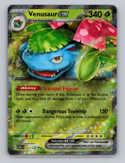 Venusaur ex #001/142 Double Rare Stellar Crown Pokemon Scarlet & Violet - Image 1