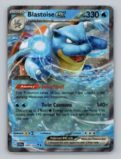 Blastoise ex #030/142 Double Rare Stellar Crown Pokemon Scarlet & Violet - Image 1
