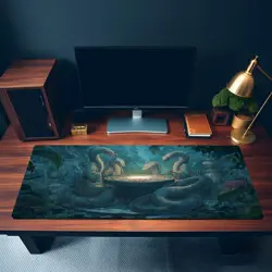 MTG Playmat | Wizard Snakes Playing Cards Themed Playmat | Unofficial MTG - Image 3