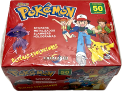Crealaser Pokemon "Album Pokemon Packs (Spanish)" 50 pack Stickers Slammers Holo - Image 1