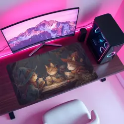 MTG Playmat | Wizard Cats Playing Cards Themed Playmat | Unofficial MTG Playmat - Image 4