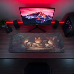 MTG Playmat | Wizard Cats Playing Cards Themed Playmat | Unofficial MTG Playmat - Image 5