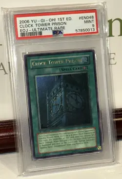 2006 Yu-Gi-Oh! Clock Tower Prison EOJ-EN048 1st Ed Ultimate Rare PSA 9 - Image 1
