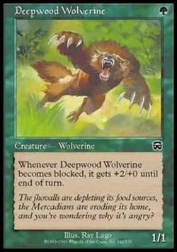 Deepwood Wolverine -Foil Medium Play MTG Mercadian Masques - Image 1