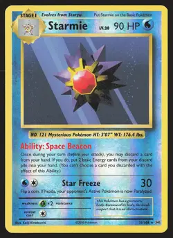 XY - Evolutions Starmie #31/108 Reverse Holo Pokemon Card - Image 1