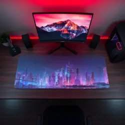 MTG Playmat | Futuristic Neon City Themed Playmat | Unofficial MTG Playmat - Image 5