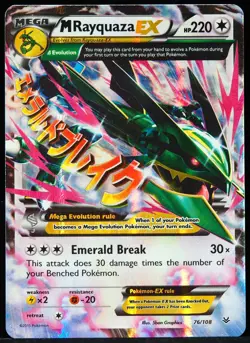 Mega Rayquaza EX #76/108 Roaring Skies LP Pokemon Card - Image 1