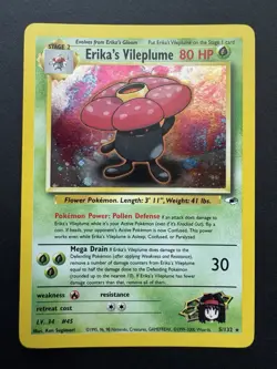 Erika’s Vileplume Holo 5/132 Gym Heroes WOTC Vintage Pokemon Card 2000 - Image 1