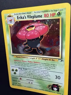Erika’s Vileplume Holo 5/132 Gym Heroes WOTC Vintage Pokemon Card 2000 - Image 2