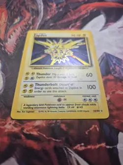 Pokemon TCG Zapdos Base Set Holo Unlimited Rare Card 16/102 MP/HP - Image 3