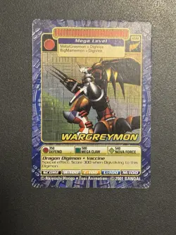 WarGreymon ST-84 Digimon 2001 Holo Vintage Bandai Card - Image 3