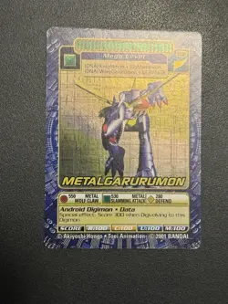 Metalgarurumon ST-85 Digimon 2001 Holo Vintage Bandai Card - Image 3