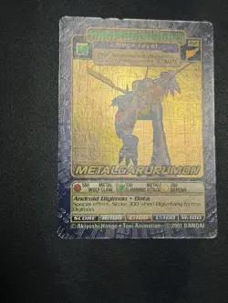 Metalgarurumon ST-85 Digimon 2001 Holo Vintage Bandai Card - Image 4