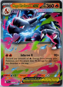 Pokemon Card - Mega Charizard X Ex 13/94 - Phantasmal Flames Double Rare - NM - Image 1