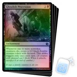 FOIL GHOULISH PROCESSION X4 Innistrad: Midnight Hunt MID Magic MTG MINT CARD - Image 1