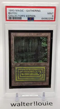 MTG PSA 9 Mint Bayou Collector's Edition 1993 Magic The Gathering CE - Image 1