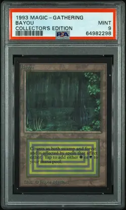 MTG PSA 9 Mint Bayou Collector's Edition 1993 Magic The Gathering CE - Image 3