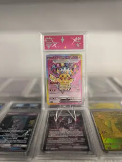 Pokemon Pikachu ex 277/217 SAR 10 Gem Mint Collect Aura Graded Deutsch - Image 1
