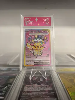 Pokemon Pikachu ex 277/217 SAR 10 Gem Mint Collect Aura Graded Deutsch - Image 2