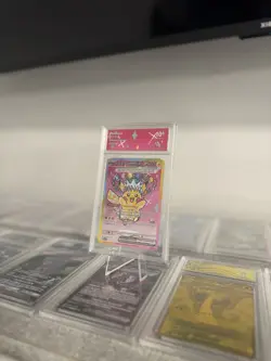Pokemon Pikachu ex 277/217 SAR 10 Gem Mint Collect Aura Graded Deutsch - Image 3