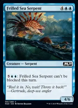 Frilled Sea Serpent -Foil Near Mint MTG Magic 2020 Core Set - Image 1