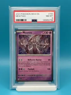 PSA 8 - 2023 POKEMON MEW EN MEWTWO - Image 1