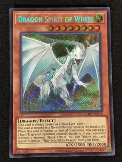 Yugioh Dragon Spirit of White LCKC-EN018 Secret (NM) - Image 1