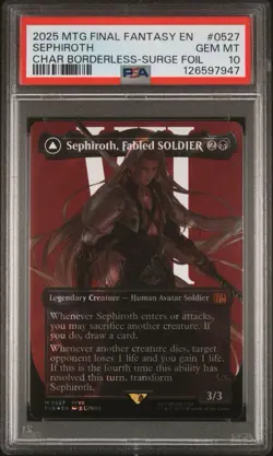 2025 PSA 10 MTG Final Fantasy Sephiroth Fabled Soldier Surge Foil 0527 English - Image 1