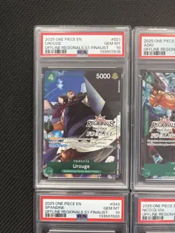 One Piece Offline Regional Season 1 Finalist Sequential PSA 10 Set - Image 2