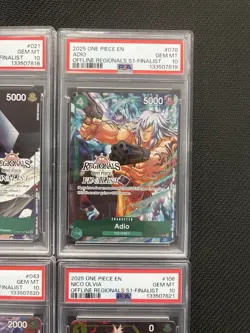 One Piece Offline Regional Season 1 Finalist Sequential PSA 10 Set - Image 3