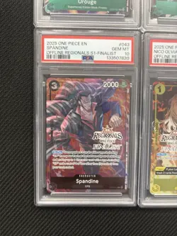 One Piece Offline Regional Season 1 Finalist Sequential PSA 10 Set - Image 4