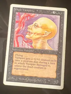 Magic the Gathering MTG Unlimited Sengir Vampire LP (Beta Bob) - Image 1