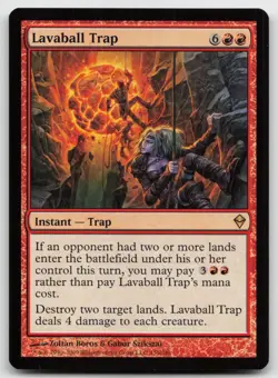 MTG Lavaball Trap R Zendikar 135 LP - Image 1