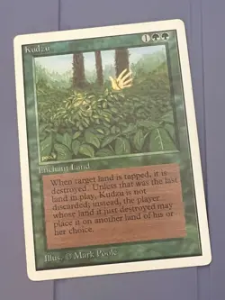 Magic the Gathering MTG Unlimited Kudzu NM- (Beta Bob) - Image 1