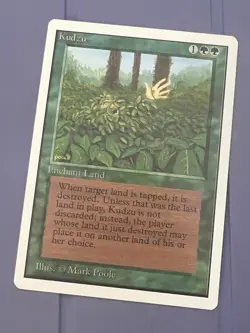 Magic the Gathering MTG Unlimited Kudzu NM (Beta Bob) - Image 1