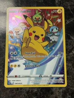 Pokemon TCG Pikachu SWSH020 Sword & Shield Black Star Promo 2020 NM - Image 1