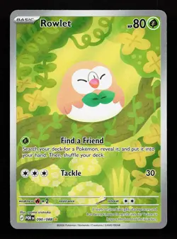 Rowlet 090/088 Illustration Rare Perfect Order Pokemon Card - Image 1