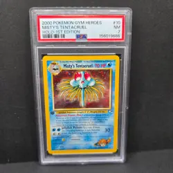 Pokemon Misty's Tentacruel Card PSA 7 1st Edition Gym Heroes Holo 10/132 - Image 1